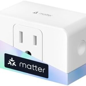 meross Matter Smart Plug Mini, Energy Monitoring, MSS Easy Setup, 15A/1800W, 100% Privacy Wi-Fi Outlet Support Apple HomeKit, Alexa, Google Home with Schedule Timer, App & Voice Control (1 Pack)