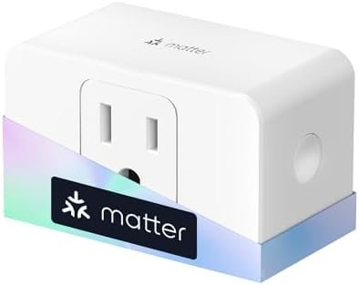 meross Matter Smart Plug Mini, Energy Monitoring, MSS Easy Setup, 15A/1800W, 100% Privacy Wi-Fi Outlet Support Apple HomeKit, Alexa, Google Home with Schedule Timer, App & Voice Control (1 Pack)