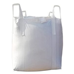 Duffle Top Spout Bottom FIBC Bulk Bag, 1 One Ton Bag, 35"L x 35"W x 43"H, 225 Gallons, 2200lbs SWL, Woven Polypropylene Bags (10)