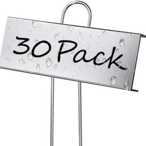 30 Pack Metal Plant Labels for Outdoor Garden Waterproof Plant Markers, Labels Garden Markers for Seedlings Herbs Vegetable Greenhouse Gifts, with Pen