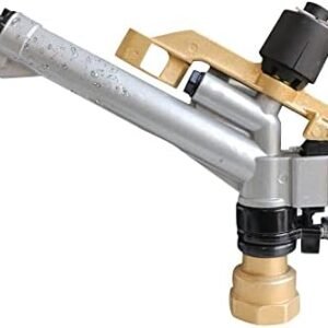 Water Sprinkler for Irrigation, 1.5in Bore 360° Adjustable Irrigation Spray Gun, 16-29m Large Impact Area, Sprinkler Head Water Irrigation System for Farm, Yard, Garden, Lawn