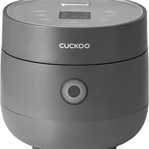 CUCKOO Micom Rice Cooker 13 Menu Options: White, GABA, Porridge, Baby, & More, Fuzzy Logic Tech, 6 Cup / 1.5 Qts. (Uncooked) CR-0675F Gray