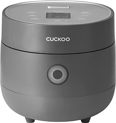 CUCKOO Micom Rice Cooker 13 Menu Options: White, GABA, Porridge, Baby, & More, Fuzzy Logic Tech, 6 Cup / 1.5 Qts. (Uncooked) CR-0675F Gray