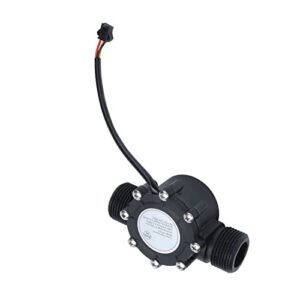Counter, 3.5-24V Water Sensor NPN Output, G1 Thread Brass Rate Meter, Inline Flowmeter with 2-100, Electronic Component Sensors