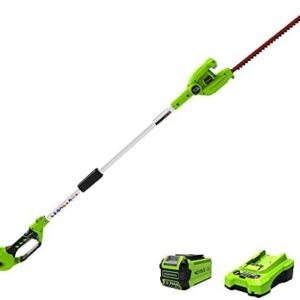 Greenworks 40V 20" Cordless Pole Hedge Trimmer, 2.0Ah Battery and Charger Included