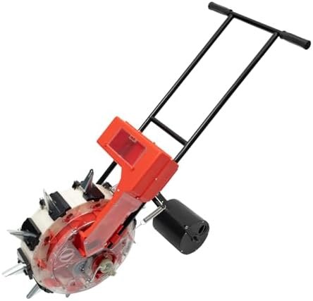 Precision Garden Seeder Row Planter, 10 Mouths Garden Push Seeder Planter, Sowing for Planting Corn Cotton Soybean Peanut, Adjustable Design