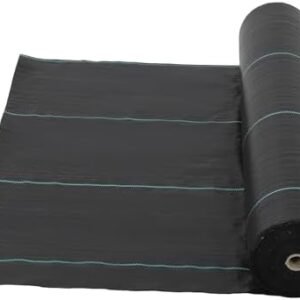 6ft X 300ft Weed Barrier Landscape Fabric Heavy Duty, Towallmark Premium 3.2oz Ground Cover Weed Block Gardening Mat, Easy Setup & Superior Weed Control, Perfect for Erosion Control, Weed Barrier