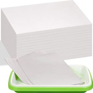 450 Sheets Seed Sprouter Paper Microgreens Growing Trays Paper Germinating Growing Paper Bulk Vegetable Planting Paper Seed Paper Sheets for 13.4" x 9.8" Plant Germination Tray