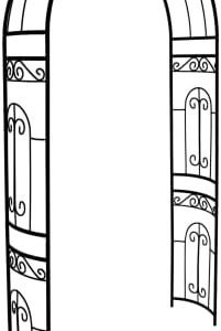 Wedding Arch Garden Arbor Curved Metal Durable Iron Garden Arch Trellis for Climbing Plants Outdoor Ceremony