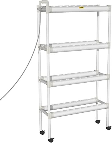 Hydroponics Growing System, 72 Sites 8 Food-Grade PVC-U Pipes, 4 Layers Indoor Planting Kit with Water Pump, Timer, Nest Basket, Sponge, for Fruits, Vegetables, Herbs, White - Image 9