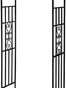 Garden Arches Arbors Curved Metal Durable Iron Plants Trellis Stand Use for Outdoor Garden Arbor Climbing Plants Wedding Arches Ceremony