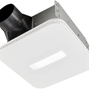 Broan-NuTone AE80LK Ventilation with LED CleanCover and Roomside Installation, ENERGY STAR Certified, 80 CFM, 0.7 Sones, White