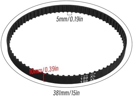 The Lord of the Tools 4Pcs 150XL037 Timing Belt Replacement Rubber Drive Belt 75 Teeth Black Cogged Geared Belt Accessories for Inprinters Sanding Machines Packaging Machinery - Image 4