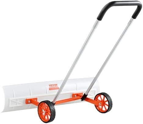 Snow Pusher Shovel with Wheels for Driveway, 37 inch Bi-Directional Heavy Duty Plastic Snow Pusher on Wheels, Wheeled Rolling Snow Shovels for Snow Removal - Image 12