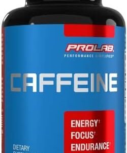 ProLab Caffeine Tablets 200mg - 300ct | Energy Support, Helps Enhance Endurance & Mental Focus, Reduce Fatigue, Pre-Workout, Extra Strength