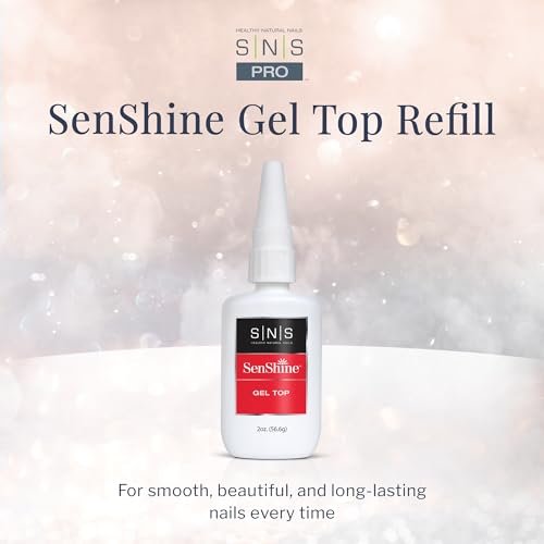 SNS Gel Top Coat Nail Polish for Nail Dip Powder, Gel Top Refill - Long-Lasting & Fast-Drying Nail Strengtheners Top Coat - Low-Odor & No UV Lamp Required - 2 fl. oz. - Image 2