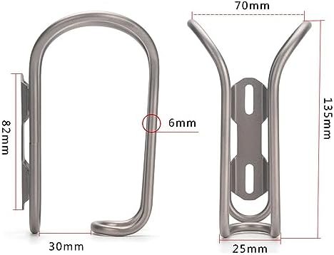 Bicycle Water Bottle Cage Drink Rack Carrier Titanium Alloy Durable Bike Water Bottle Holder Kettle Bracket for Adult Bikes Mountain Bikes, 7cmx13.5cm - Image 4