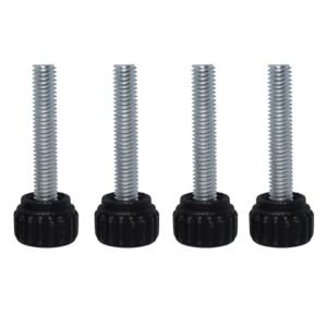 4PCS Screw in Plastic Threaded Hand Screw Knob M5 x 25MM Metric Male Knurled Clamping Knob Grip Thumb Screw Suitable for Saw Drilling Machine Lathes Milling Jig and Packaging Machinery