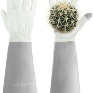 HANDLANDY Long Garden Gloves Thorn Proof for Women & Men, Rose Pruning Gauntlet Gloves, Best Protection Tool for Gardener