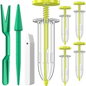 17 Pack Seed Planter Tool, Hand Seeder, Mini Sowing Seed Dispenser Sower, Seedlings Dibber and Widger, Ideal Gardening Tools for Planting Vegetables, Flowers