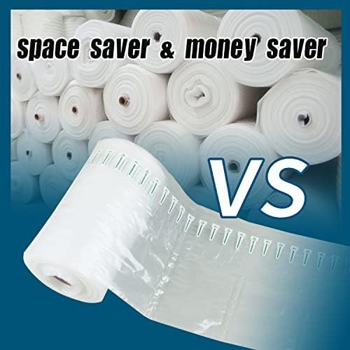 400 Count Air Pillows for Shipping with Pump Packing Boxes Void Filler Inflatable Bubble Packaging Air Bags, Recyclable Packing Materials for Moving, Purse Suffers for Shape Alternative to Peanuts - Image 8