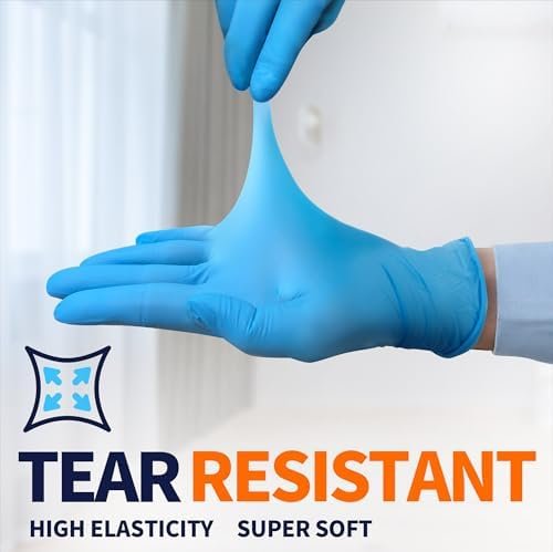 Medical Nitrile Exam Gloves, Latex-Free & Powder-Free Non-Sterile Food Safe Cleaning Disposable Glove, 100 Pcs - Image 6