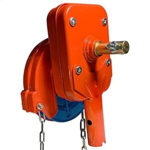 Manual Winch Greenhouse Film Roll Up Roof Unit for Ventilation ﻿Agricultural Manual Film Coiler Device Side Top Film Coiling Rolling Blinds Machine(13ft Circumference Chain)