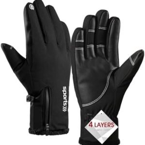 Winter Ski Gloves Women Men - Snow Ski Gloves with Thermal Touchscreen Multiple-Layer Lining, Cycling Motorcycle