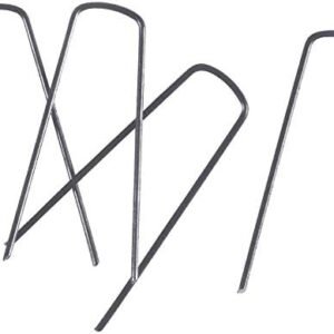 Sod Staples Stakes Pins for Garden Burlap, Weed Barrier, Landscape Fabric, Ground Cover, Seeding Mat, Erosion Control Blanket, Hose, Fence - 11ga Wire (25)