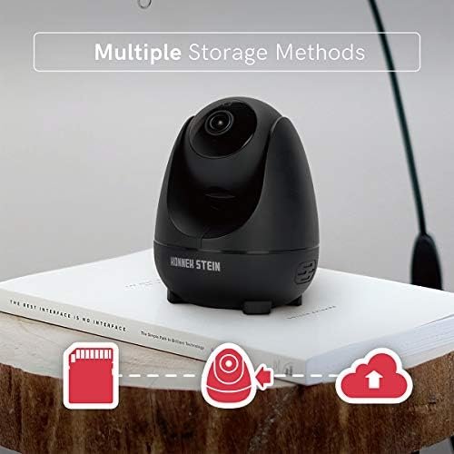 Wireless Security Camera, WiFi Indoor Camera Pan and Tilt Monitoring, HD 1080P Motion Detection, Night Vision, Remote Control, Two-Way Audio, with TF Card Slot and Cloud (Black) - Image 5