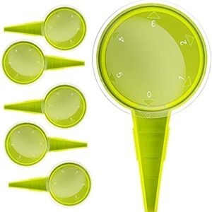 Sowing Seed Dispenser Hand Tool, 6 Pack Handheld Garden Seeder Sower Planter with 5 Dial Settings, Ideal for Small Seeds of Flowers, Vegetables, Outdoor/Indoor（ Light Green）