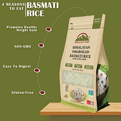 Himalayan Chef - Himalayan Parboiled Basmati Rice, Healthy & Extra Long Grain - 2 lbs - Image 3