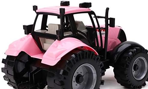 Toyland Friction Powered Farm Tractor with Opening Bonnet (Pink) - Image 5