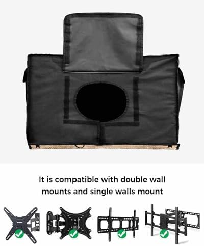 4th of July Outdoor TV Cover 32 Inch Veteran Soldier Boots TV Enclosure Independence Day American Flag TV Covers for Outside TV Display Screen Protector with Remote Control Pocket - Image 6