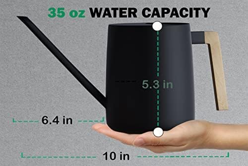 Indoor Watering Can with Long Spout - 35oz Black Watering Can for Indoor Plants - Cute Watering Can Indoor - Small Watering Can for Indoor Plants - Indoor Plant Watering Can - Houseplant Watering Can - Image 6