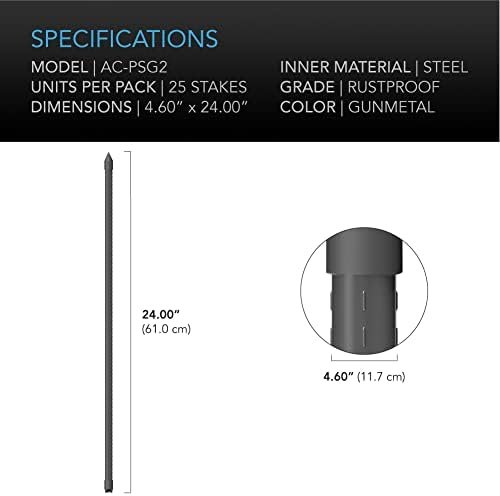 AC Infinity Garden Plant Stakes 24", Sturdy Metal Support Sticks with Protective Plastic Coating, 25-Pack for Tomatoes, Trees, and Vines in Gardening Hydroponics - Image 6