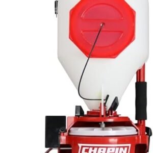 8700A Chapin Chest Mount with Easy Fill Hopper Lawn Spreader, 10-Pounds, Translucent White Tank