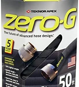 Zero-G 5/8 in. D X 50 ft. L Black Aluminum Garden Hose