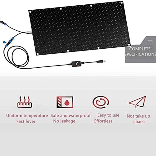 Winter Ice and Snow Melting Mat, Heated Outdoor Walkway Stair Snow Melting Pad, Melts 2 Inches o of Snow Per Hour, Anti-Slip Traction, Prevents Ice Accumulation-15ft*13in(457.2 * 33.02cm) - Image 4