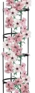 Garden Trellis for Climbing Plants, Rustproof Plant Support Trellis, Rose Bush Round Trellis for Potted Plants Climbing Vine Clematis Outdoor Indoor Garden Obelisk Trellis (6ft(1pack), Black)