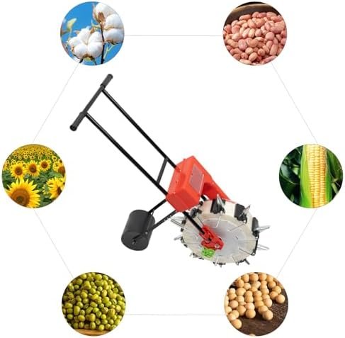 Precision Garden Seeder Row Planter, 10 Mouths Garden Push Seeder Planter, Sowing for Planting Corn Cotton Soybean Peanut, Adjustable Design - Image 3