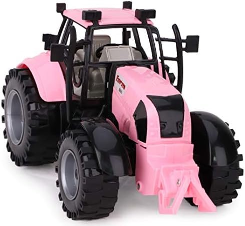 Toyland Friction Powered Farm Tractor with Opening Bonnet (Pink) - Image 3