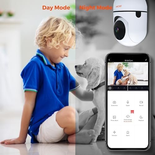 MOBI MobiCam HDX Wi-Fi Pan & Tilt Smart Pet Monitoring Camera, Pet Video Monitor, Night Vision IP Camera, Motion Detection, Full HD, Two-Way Audio, Remote View & Recording with Free Smart App - Image 7