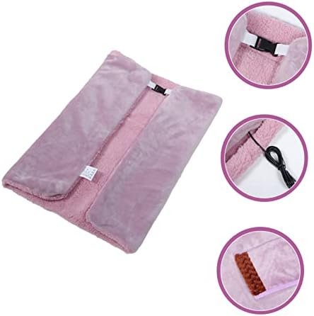 Yardwe Heating Blanket Small Heating Pad Flannel Heating Mat USB Heated Blanket Small Electric Blanket Adjustable Pet Heating Pad USB Supply Heating Pad Office Household Dog Bed Sherpa - Image 7