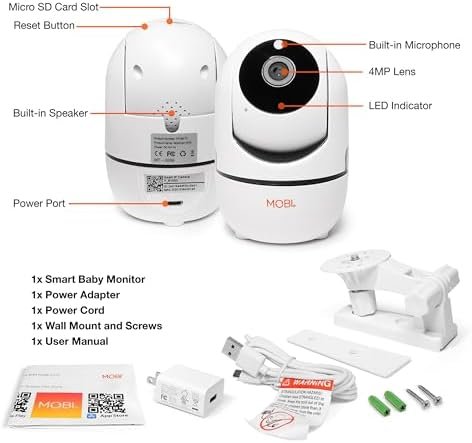 MOBI MobiCam HDX Wi-Fi Pan & Tilt Smart Pet Monitoring Camera, Pet Video Monitor, Night Vision IP Camera, Motion Detection, Full HD, Two-Way Audio, Remote View & Recording with Free Smart App - Image 6