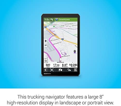 Garmin dēzl™ OTR810, Large, Easy-to-Read 8” GPS Truck Navigator, Custom Truck Routing, High-Resolution Birdseye Satellite Imagery, Directory of Truck & Trailer Services, Black - Image 3