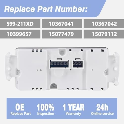 CULMKARI 599-211XD Heater A/C Control Switch Panel Climate Control Module Fits for 2002-2009 Chevy Silverado Suburban/GMC Sierra Yukon Envoy/Cadillac Escalade/Oldsmohile Bravada OE 10367042 10399657 - Image 3