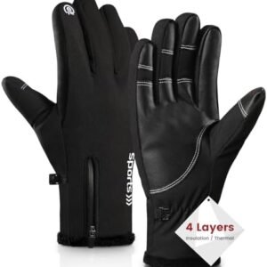Trifabricy -10℉ Winter Ski Gloves for Men Women, Multi-Layer Waterproof Thermal Snow Gloves Cold Weather, Upgraded Touchscreen Gloves