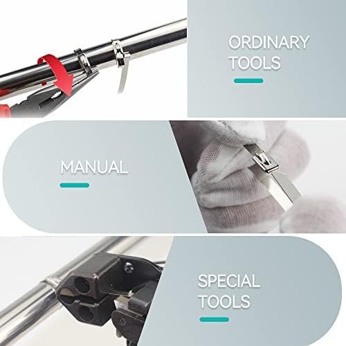 Metal Zip Ties 11.8 inch 100pcs 316 Stainless Steel Locking Cable Marine Grade 250LB 300mm Heavy Duty Exhaust Wrap Multi Purpose Binding for machinery, vehicles, farms, cables, pipes,Fence - Image 4