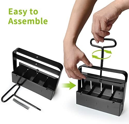 Mini Soil Blocker Manul 4 PCS 2 inch Soil Block Iron Maker with 3-in-1 Soil Tester for Home, Garden, Lawn, Farm, Indoor and Outdoor Use, Promote Plants Healthy Growth - Image 3